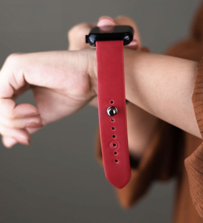 Red Leather Apple Watch Strap for women